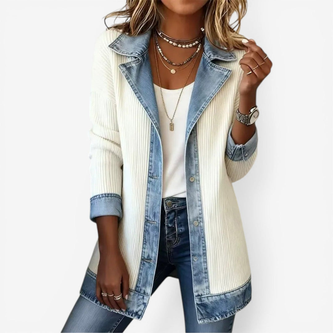 EMILY - Denim Mix Layered Jacket