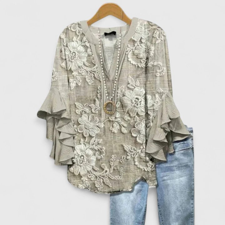JULIA - Ruffle Sleeve Blouse
