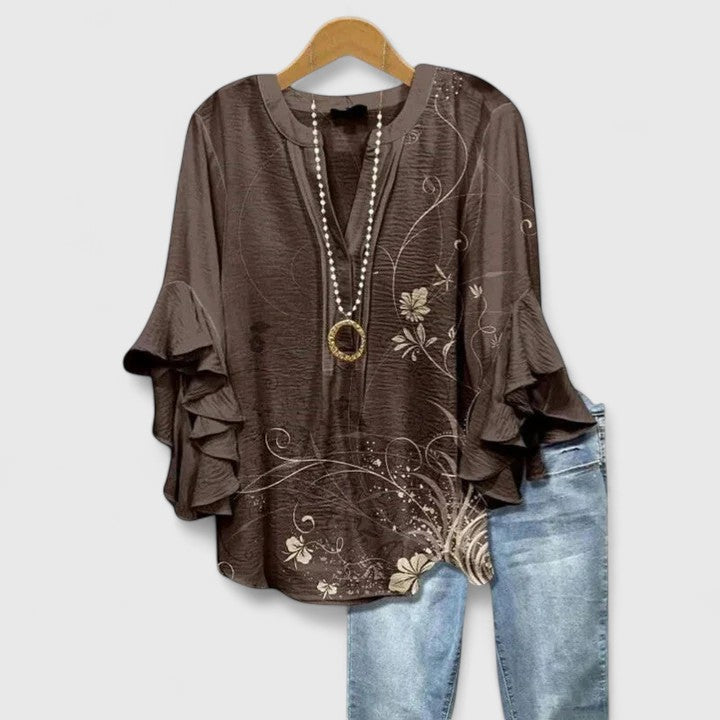 JULIA - Ruffle Sleeve Blouse
