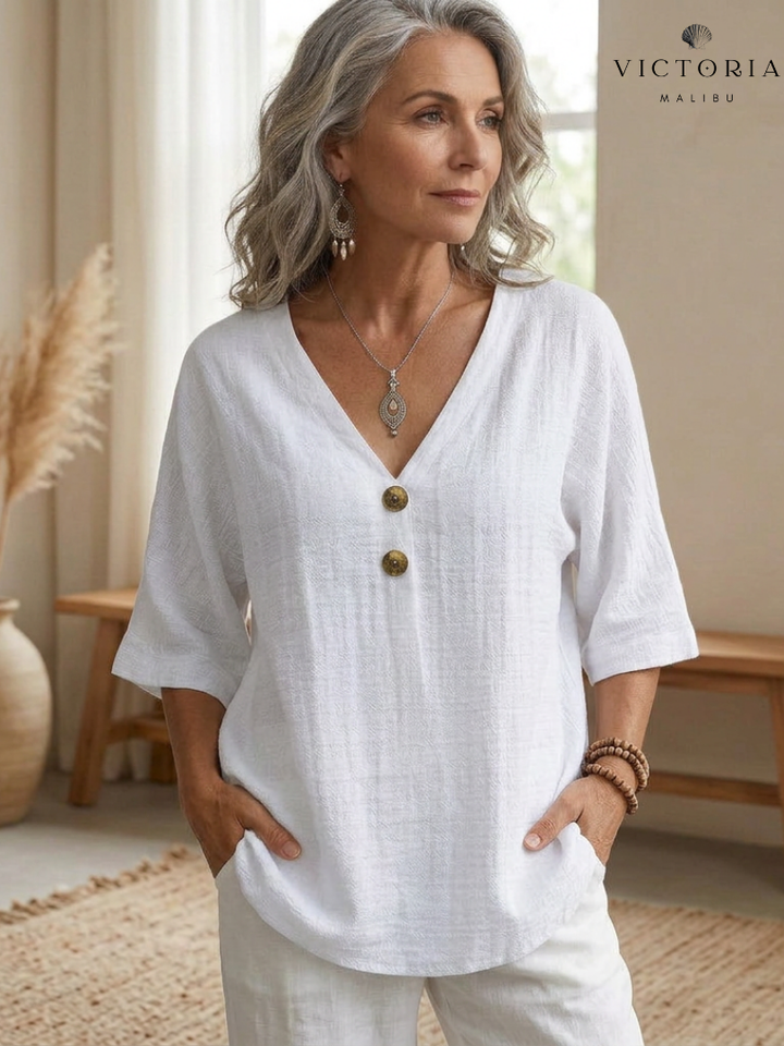 Celeste - Casual V-Neck Blouse