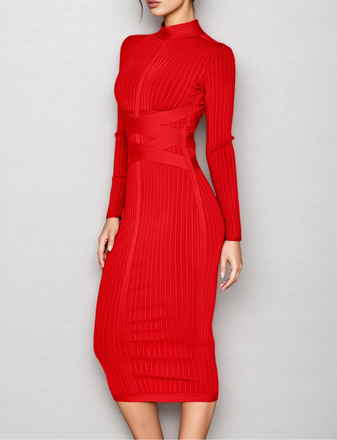 LAYRA - Solid Midi Dress