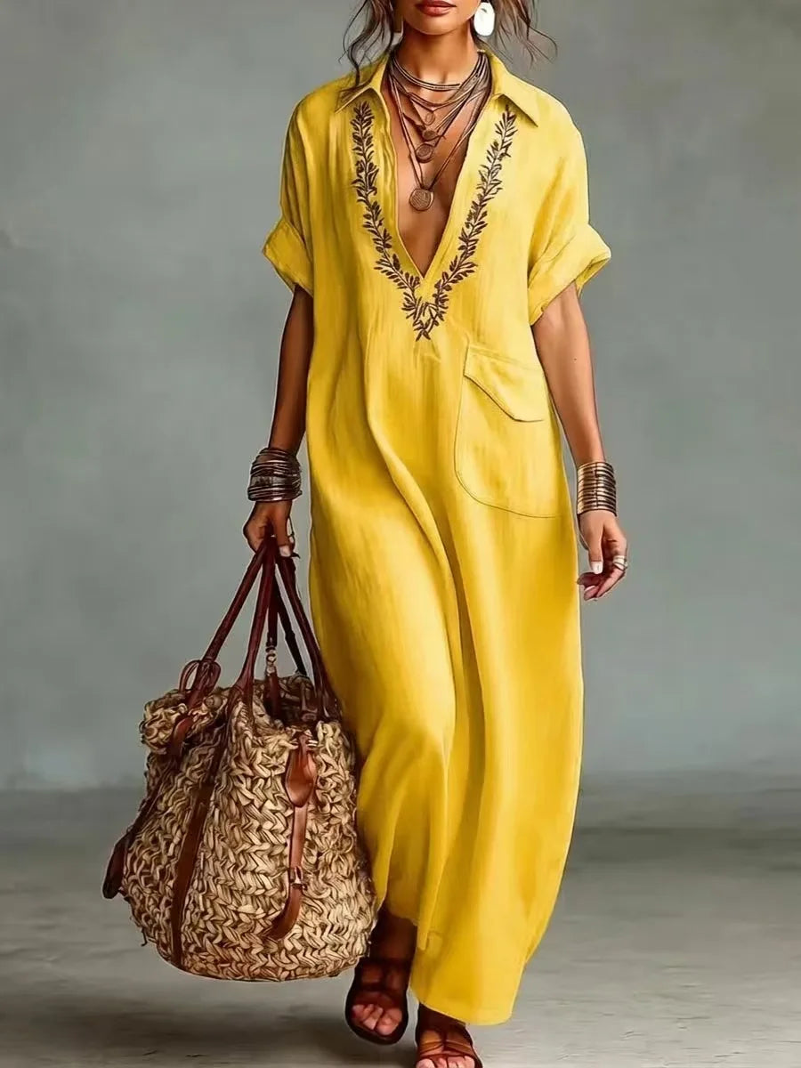 MARTA - Bohemian Floral Maxi Dress