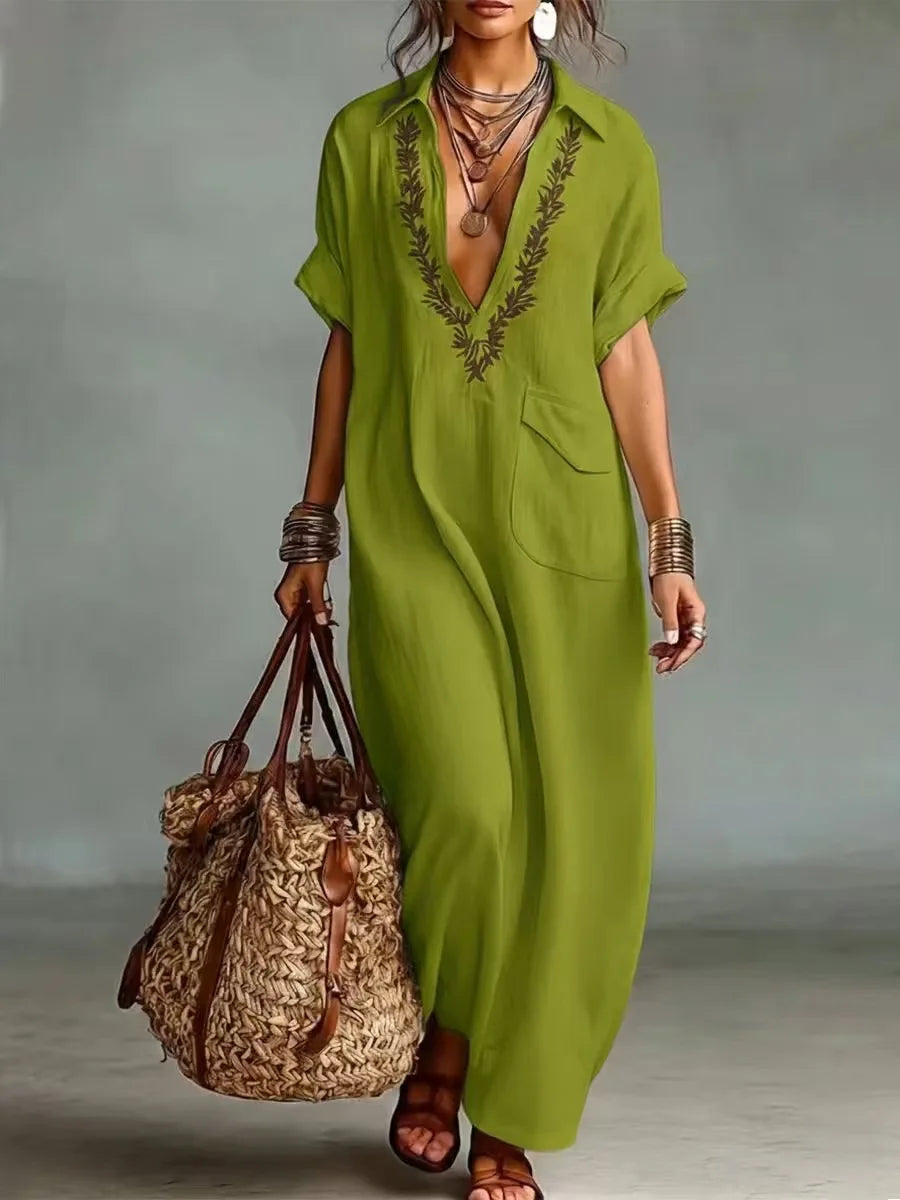MARTA - Bohemian Floral Maxi Dress