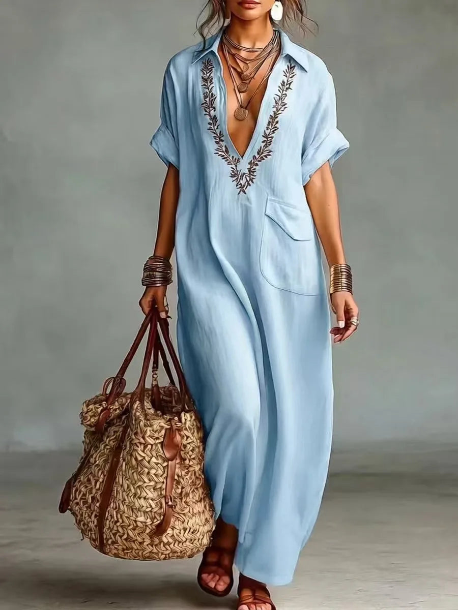 MARTA - Bohemian Floral Maxi Dress