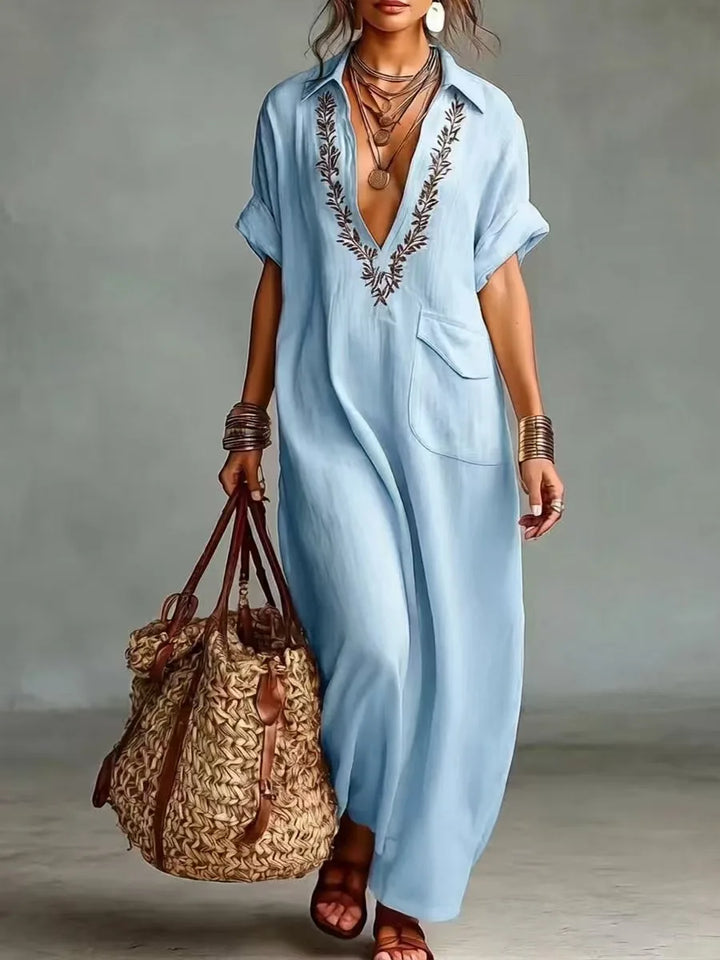 MARTA - Bohemian Floral Maxi Dress