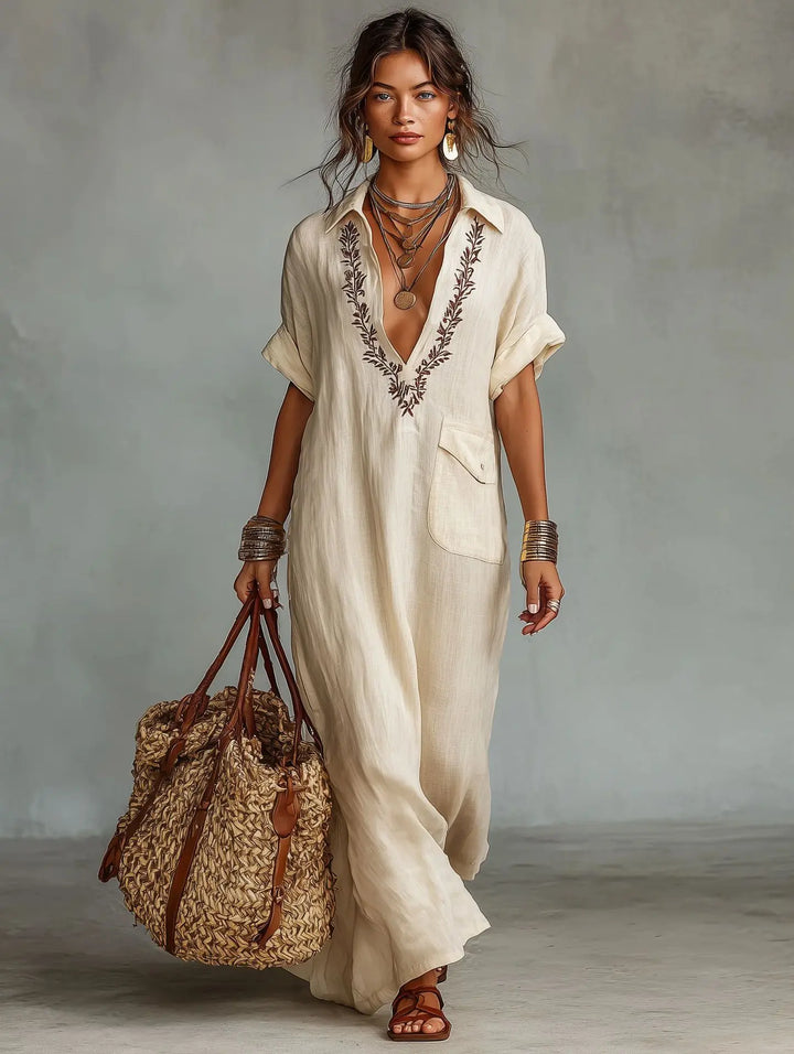 MARTA - Bohemian Floral Maxi Dress