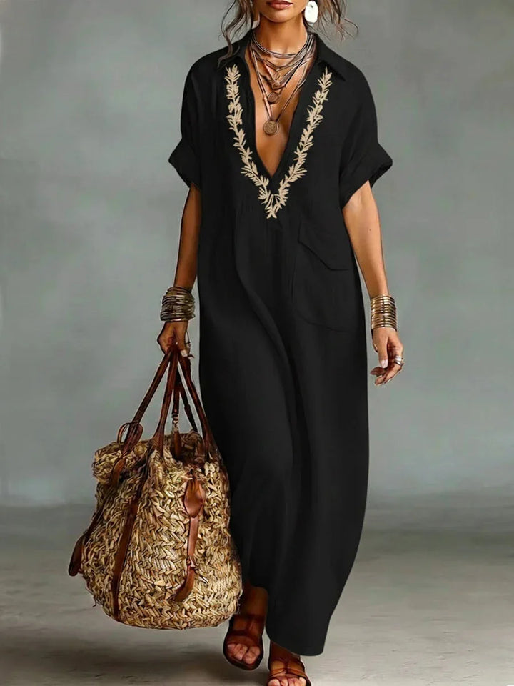 MARTA - Bohemian Floral Maxi Dress
