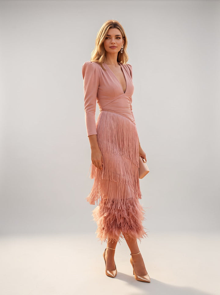 SOFIA - Elegant Fringe Dress