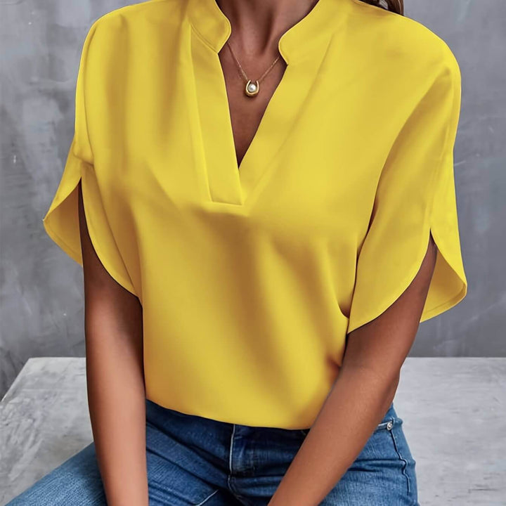ELLE - Stylish Cotton Blend Blouse