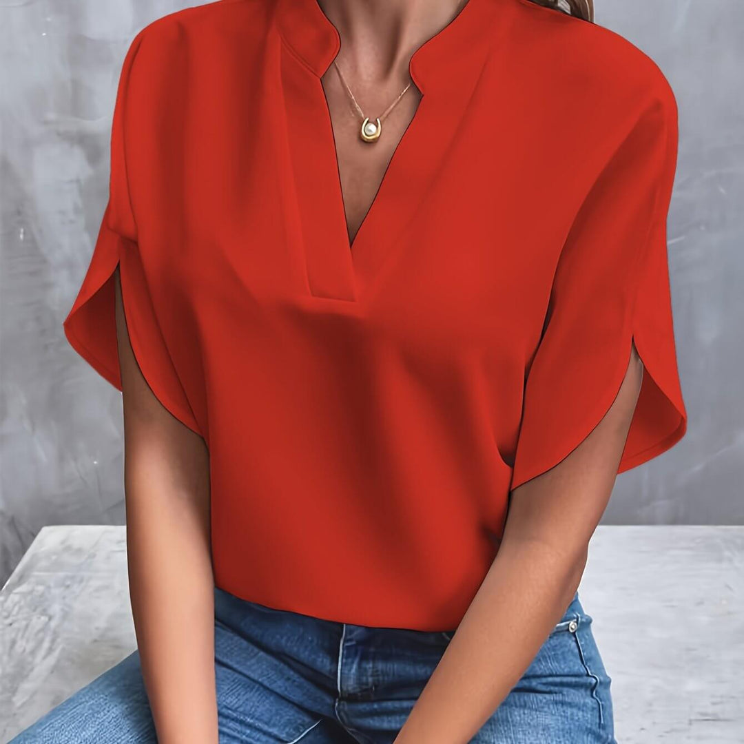ELLE - Stylish Cotton Blend Blouse