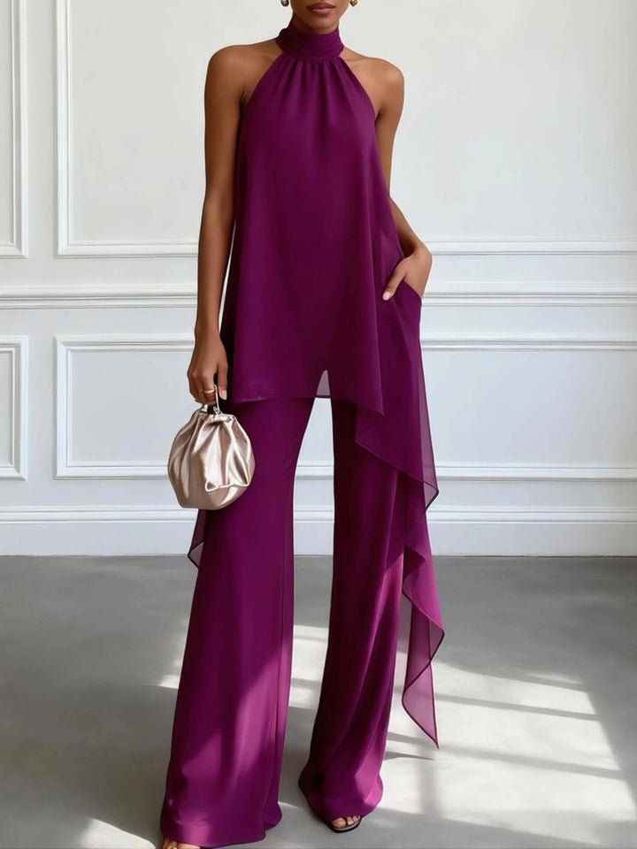 Viola - Elegant Halter Set with Trousers