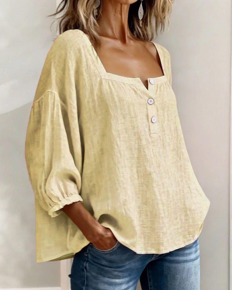 Fabiana - Casual Lantern Sleeve Blouse