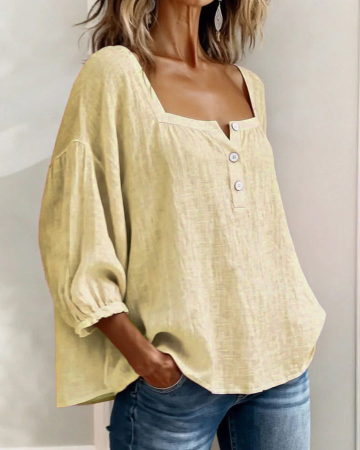 Fabiana - Casual Lantern Sleeve Blouse