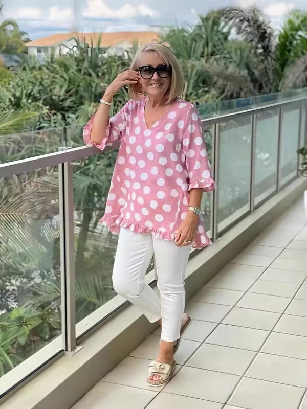 Bloomie - Stylish V-Neck Blouse