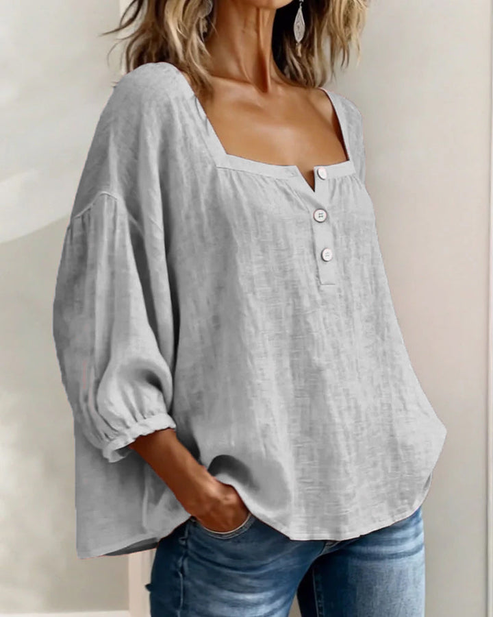 Fabiana - Casual Lantern Sleeve Blouse