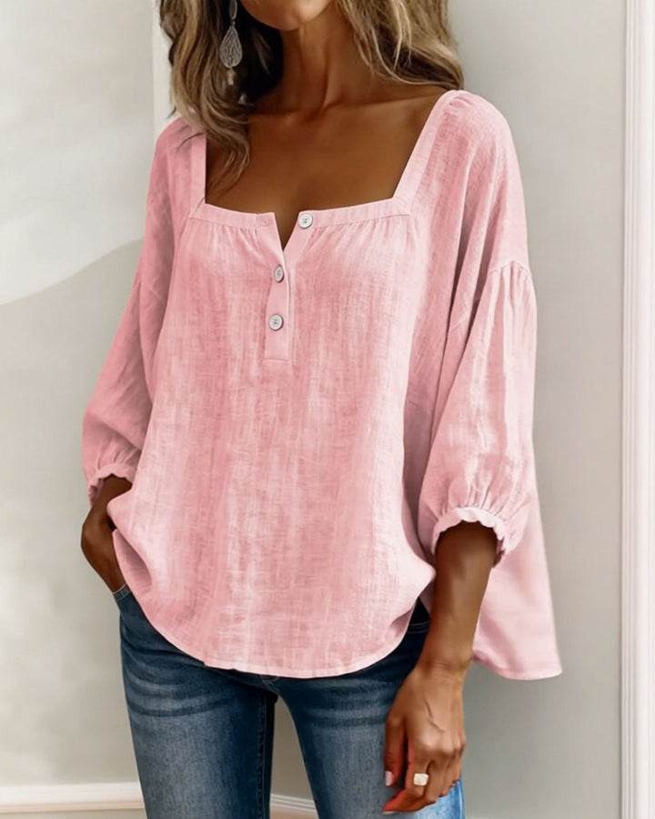 Fabiana - Casual Lantern Sleeve Blouse