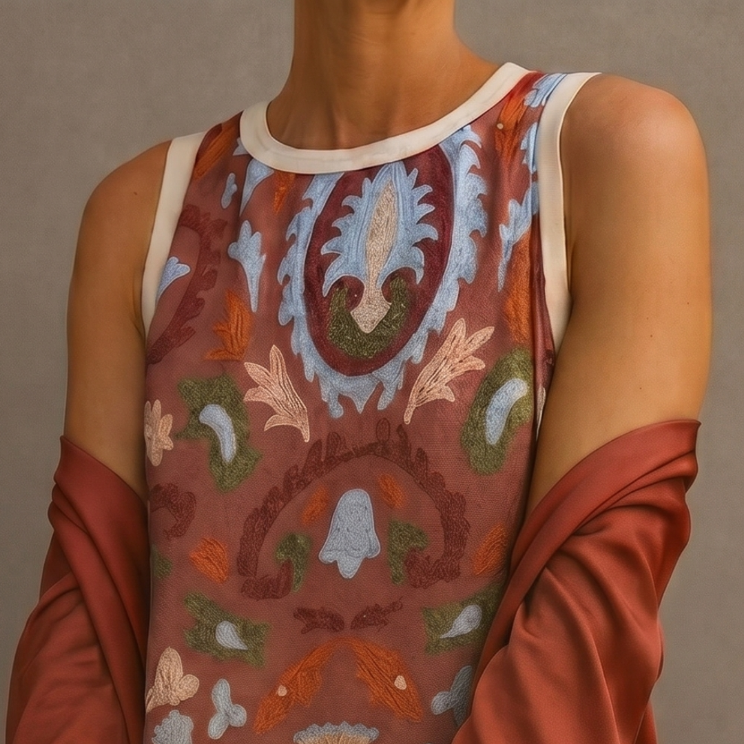 Daniela - Printed Maxi Dress with Matching Cardigan