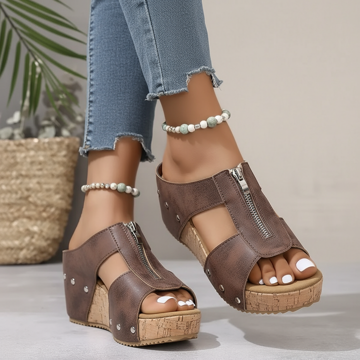 LAURELLE - Stylish Wedge Sandals