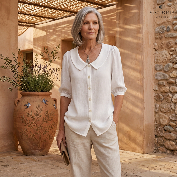 CHARLY - Casual Solid Color Blouse