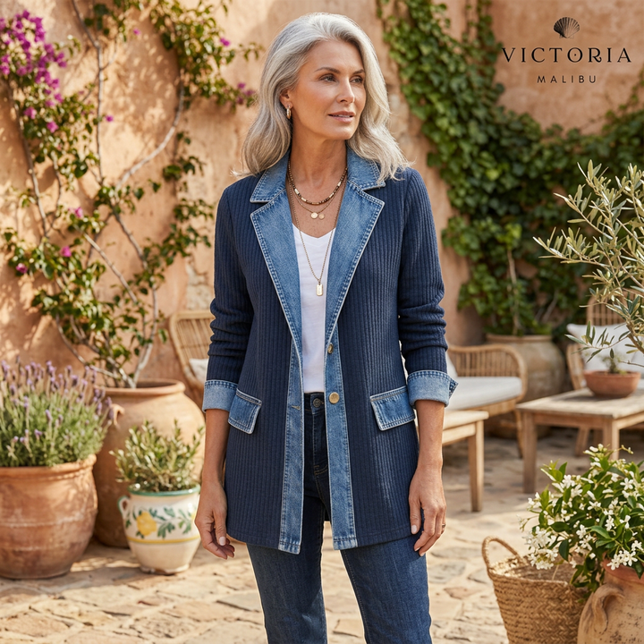 EMILY - Denim Mix Layered Jacket