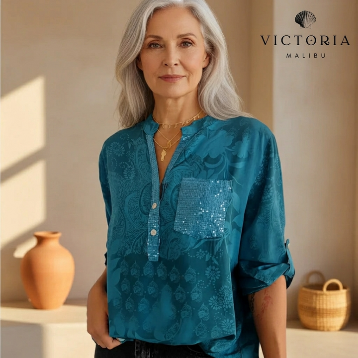 Thalina - Embellished Pocket Blouse