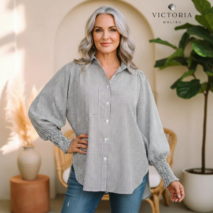Quinlee - Stripe Relaxed Shirt