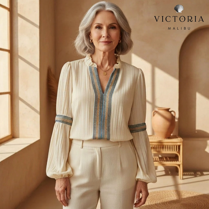 Renata - Stunning V-Neck Blouse