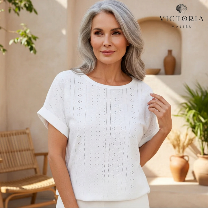 Orlena - Casual Eyelet Top