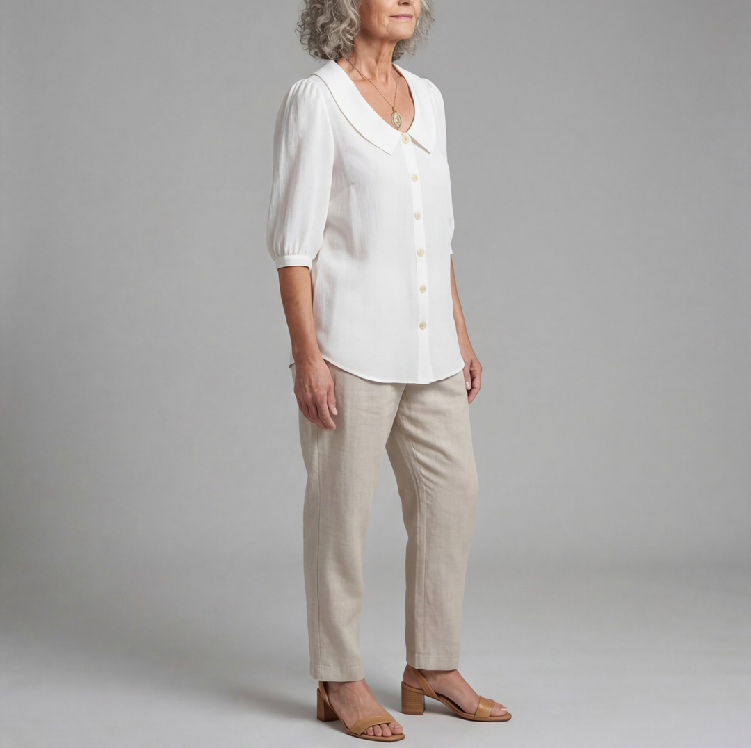 CHARLY - Casual Solid Color Blouse