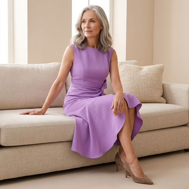 ELIANA - Elegant and Flowing Asymmetrical Midi Dress