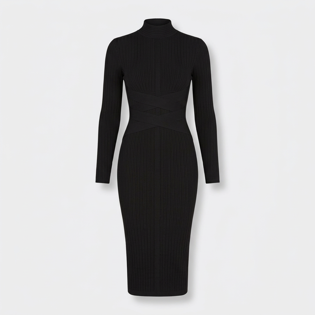 LAYRA - Solid Midi Dress