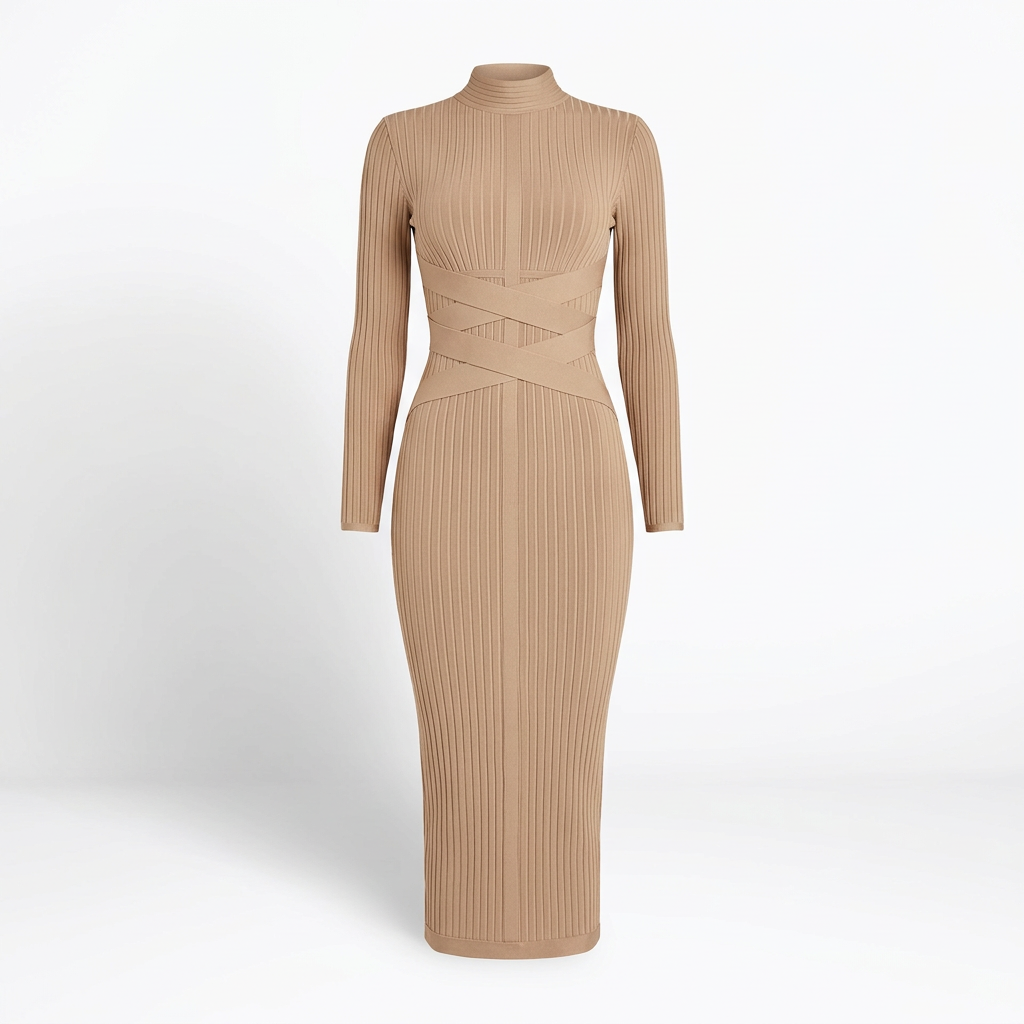 LAYRA - Solid Midi Dress