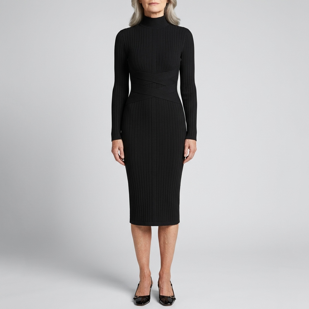 LAYRA - Solid Midi Dress