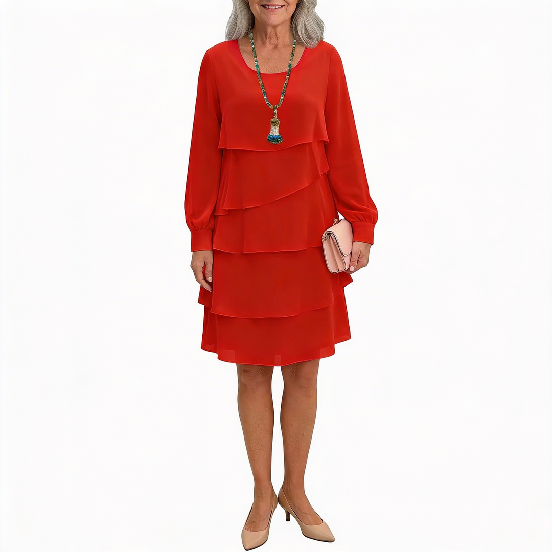 KIRAX - Clean Layered Knee Length Dress