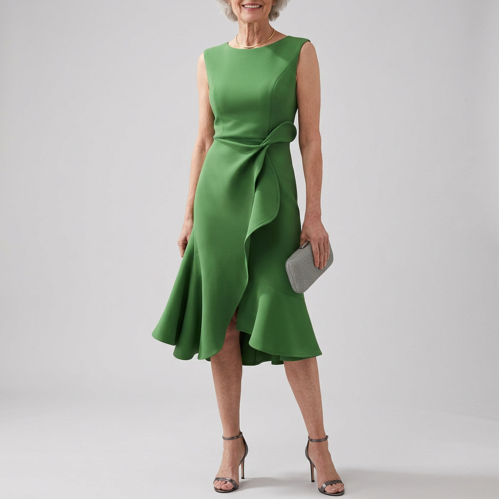 ELIANA - Elegant and Flowing Asymmetrical Midi Dress