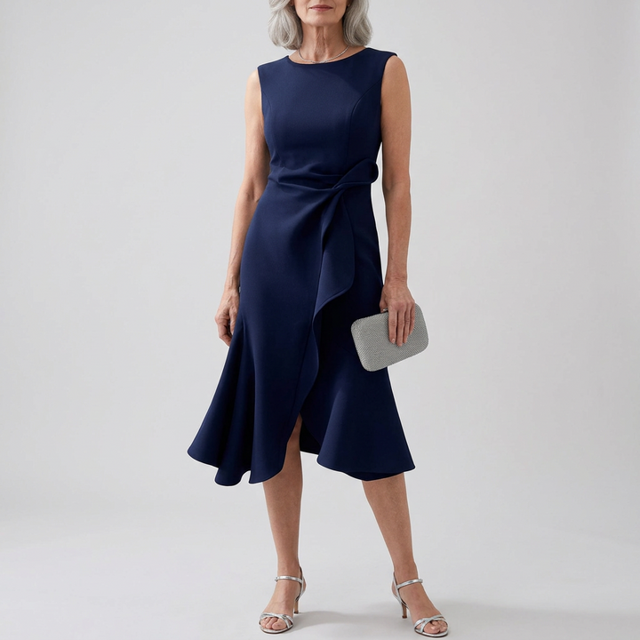 ELIANA - Elegant and Flowing Asymmetrical Midi Dress