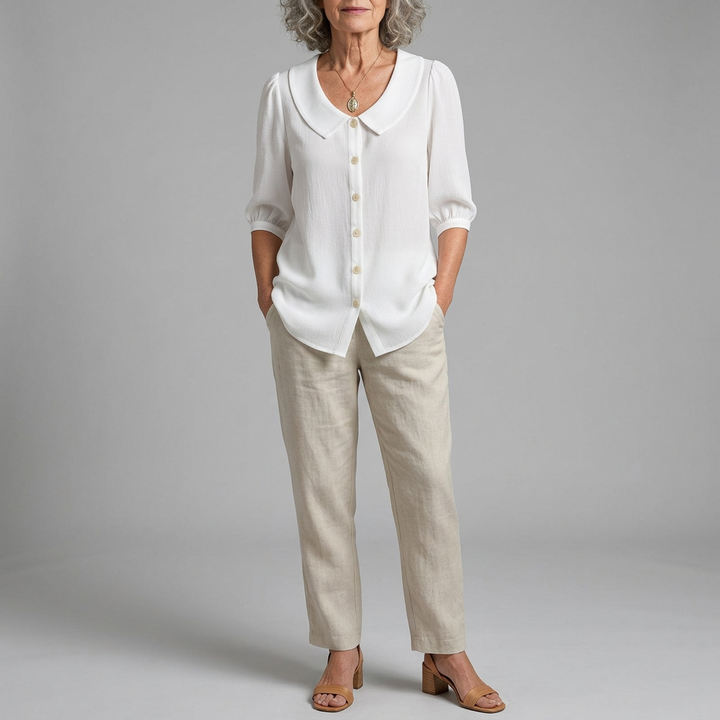 CHARLY - Casual Solid Color Blouse