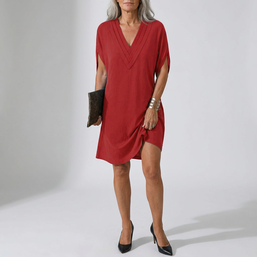 HAILEY - Elegant V-Neck Wrap Dress