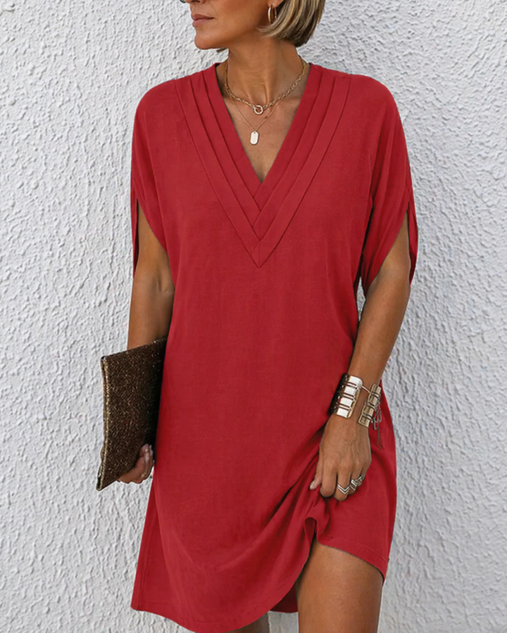 HAILEY - Elegant V-Neck Wrap Dress