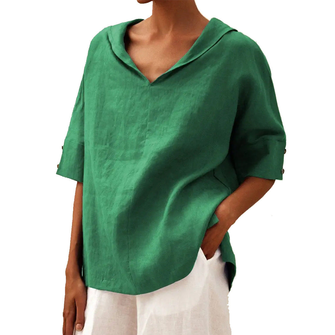 LOLA - Timeless Flowy V-Neck Blouse