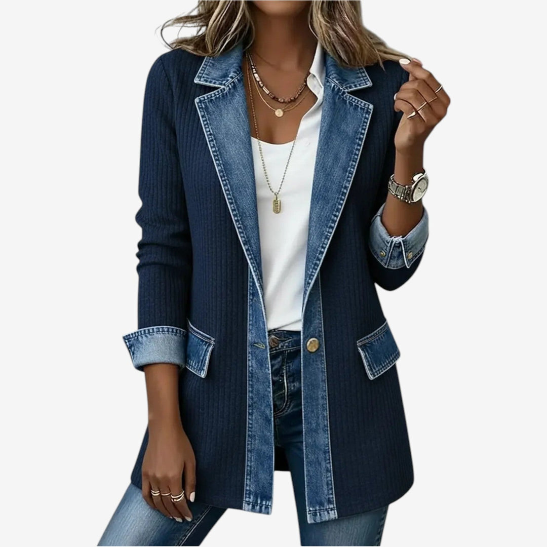 EMILY - Denim Mix Layered Jacket