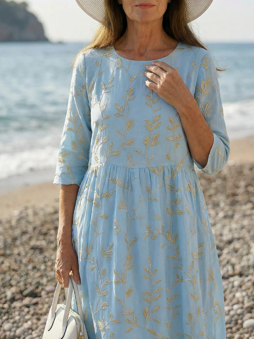NORA - Floral Print Midi Dress