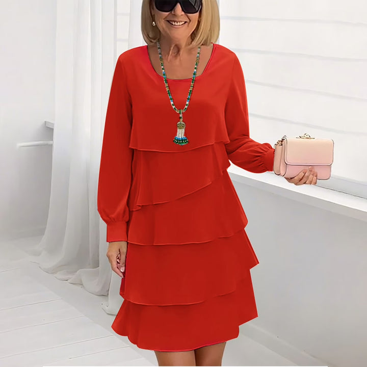 KIRAX - Clean Layered Knee Length Dress