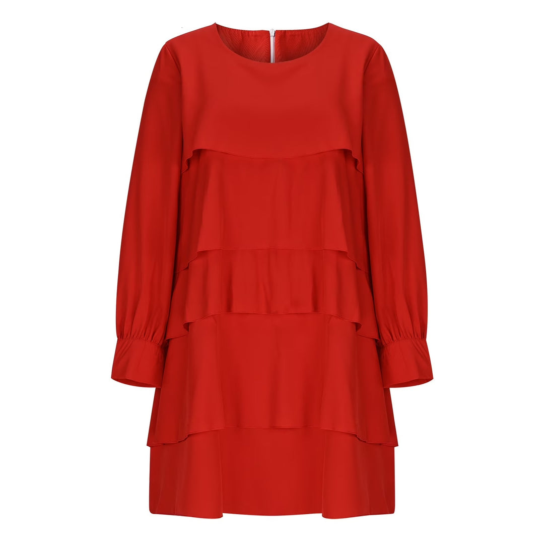 KIRAX - Clean Layered Knee Length Dress
