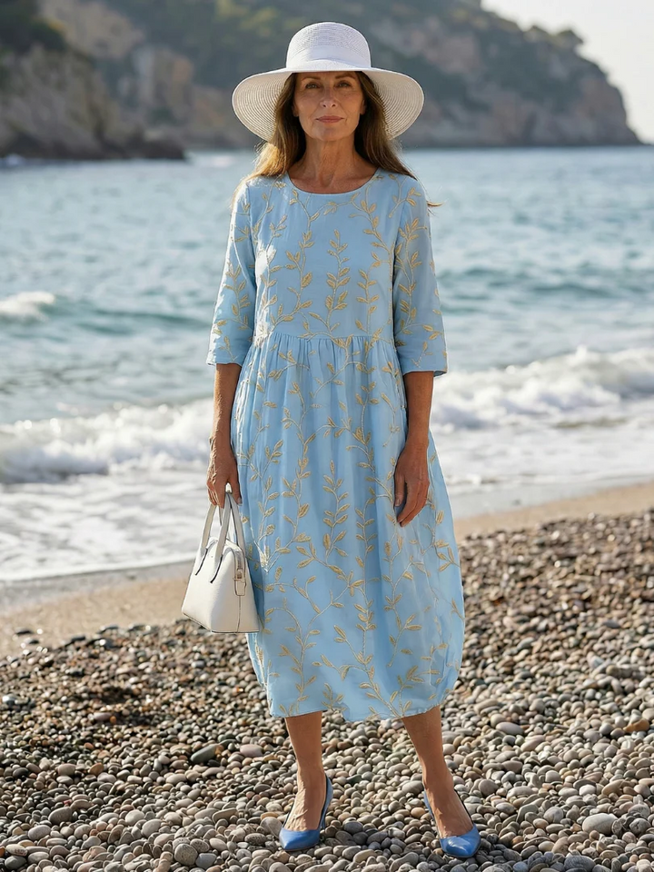 NORA - Floral Print Midi Dress
