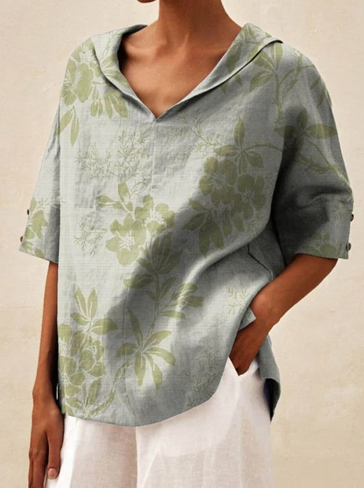 Lisa - Linen V-neck Blouse