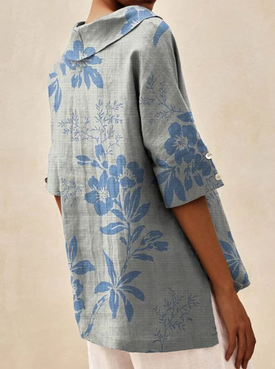 Melissa - Linen V-neck Blouse