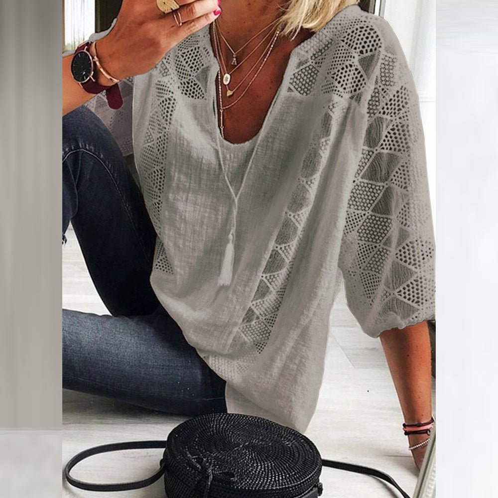 Auralee - Chic Accent Blouse