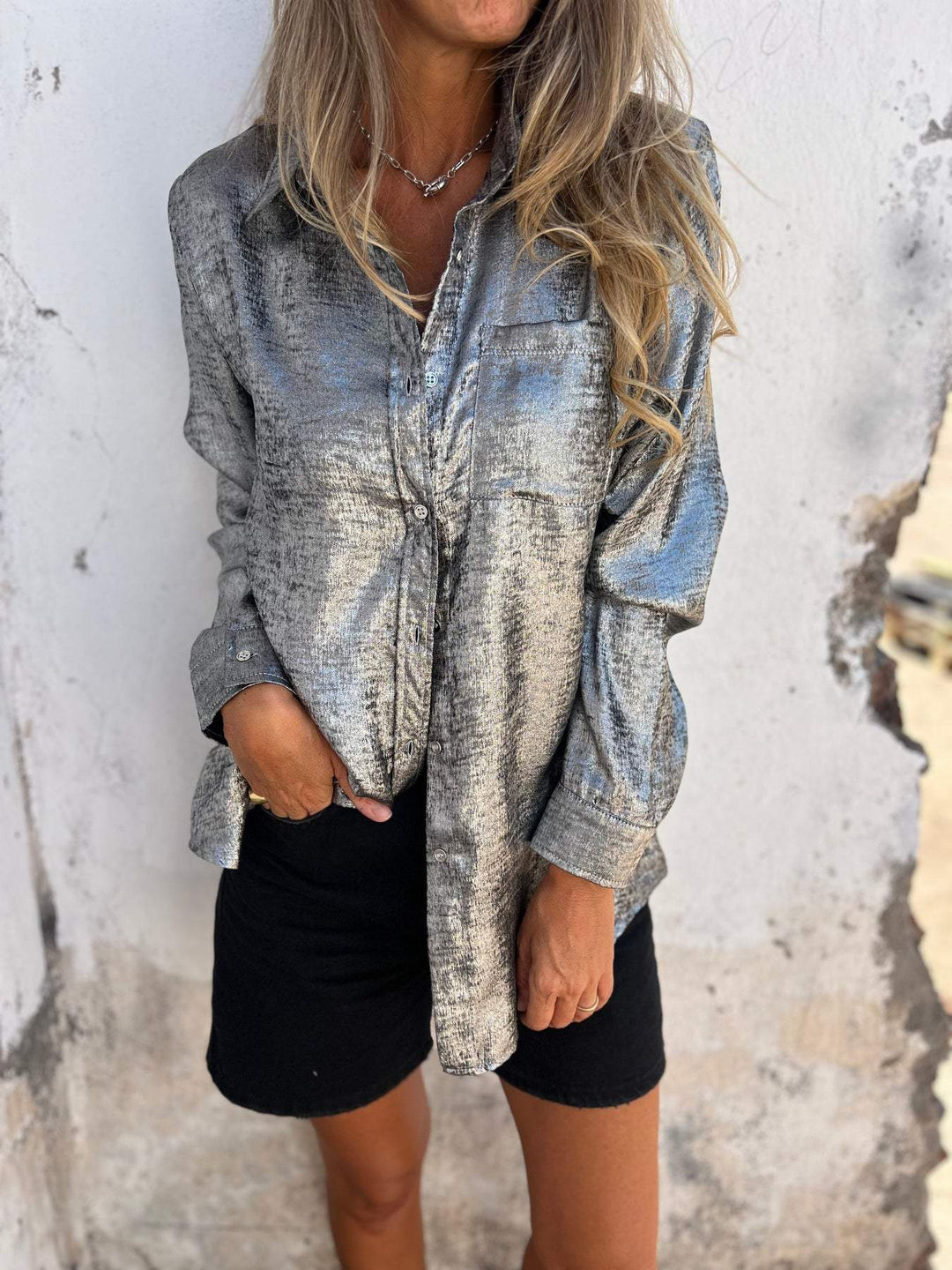 Loulou - Chic Shimmer Shirt