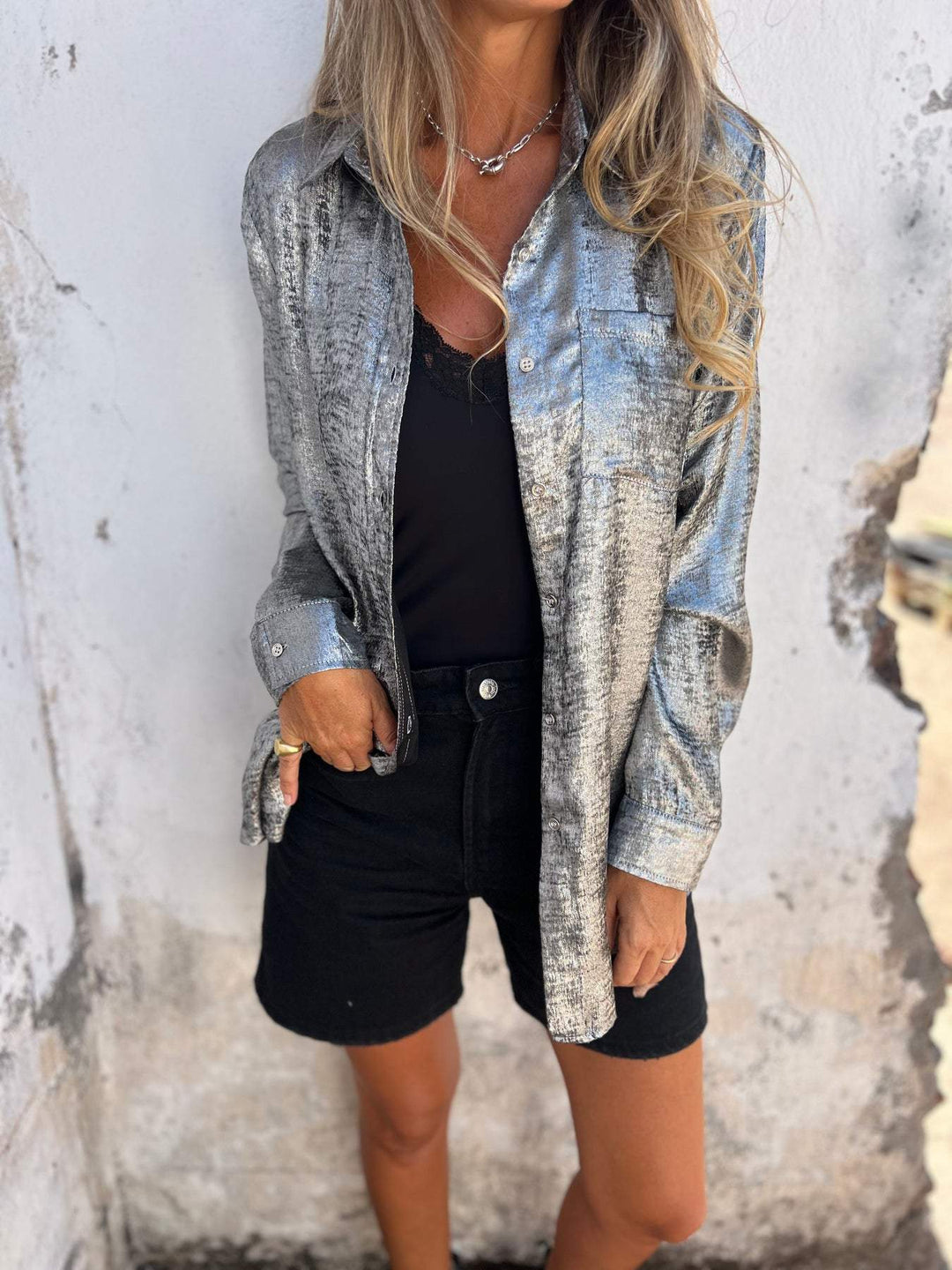 Loulou - Chic Shimmer Shirt
